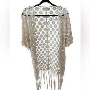 4. Rebellion Ivory Crochet Kimono